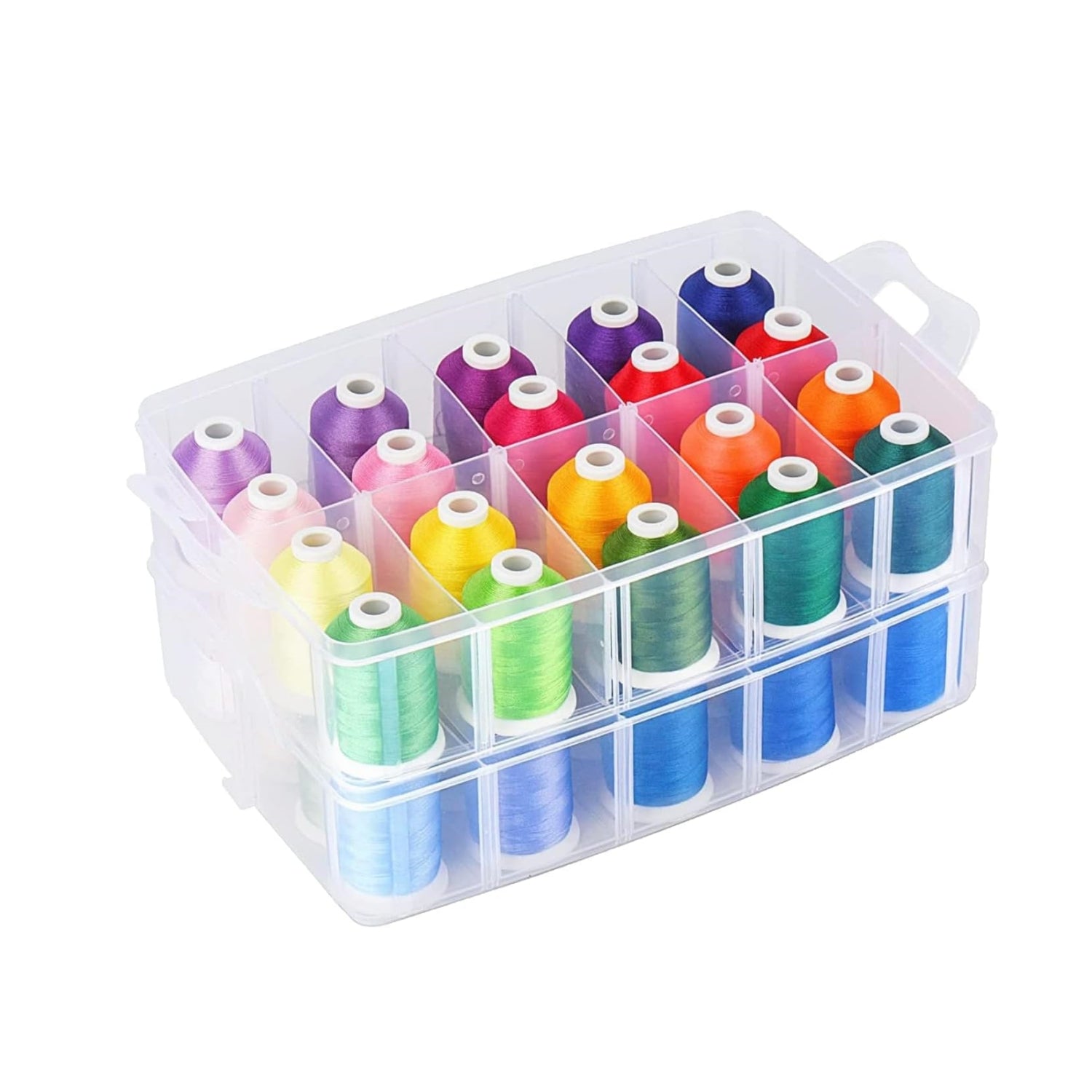 Simthread 40 Brother Color Embroidery Machine Thread Storage Box Kit 5 ...