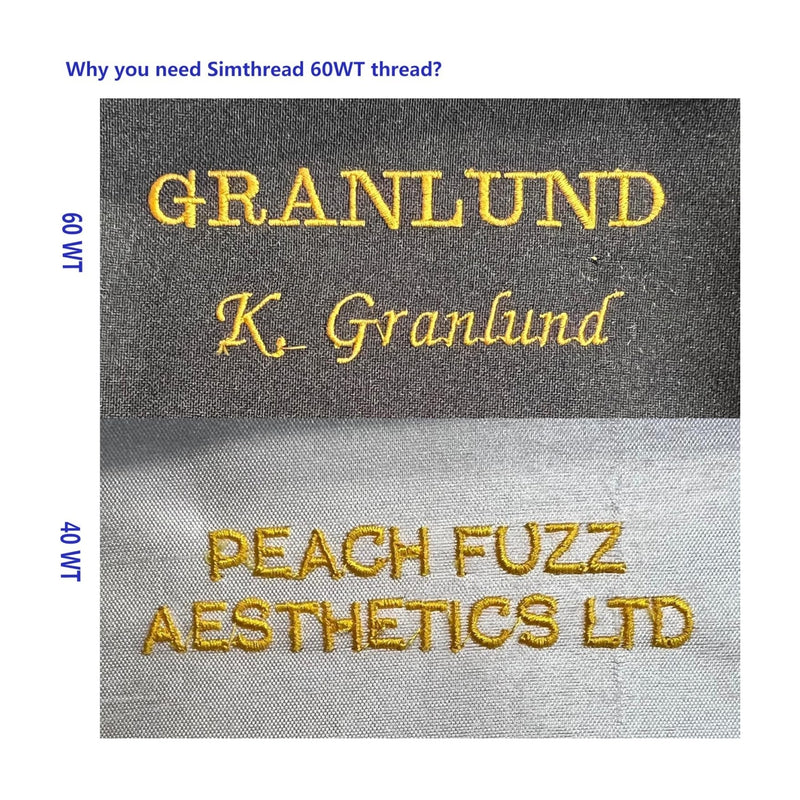 Simthread 40 Colors (60wt) 5000M Sewing Embroidery Thread - Sold Separately - Simthread - High Quality Machine Embroidery Thread Supplier