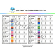 Simthread 40 Colors (60wt) 5000M Sewing Embroidery Thread - Sold Separately - Simthread - High Quality Machine Embroidery Thread Supplier