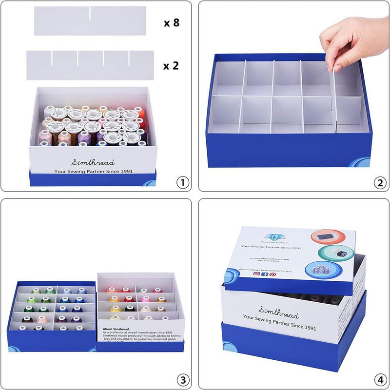 Simthread 42 Brother Colors and Tear Away Stabilizer Backing 1.8OZ 8"x8" 100pcs / Pack Kit - Simthread - High Quality Machine Embroidery Thread Supplier