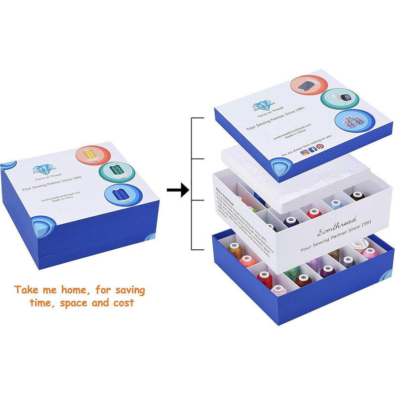 Simthread 42 Brother Colors and Tear Away Stabilizer Backing 1.8OZ 8"x8" 100pcs / Pack Kit - Simthread - High Quality Machine Embroidery Thread Supplier