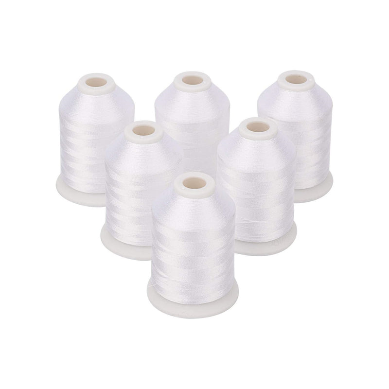 Simthread 6 Black & White 1500M Spools 60wt Bobbin Fill Thread - Simthread - High Quality Machine Embroidery Thread Supplier