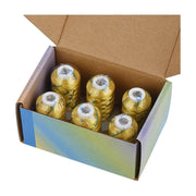 Simthread 6 Pcs Silver & Gold Colors Metallic Embroidery Thread - Simthread - High Quality Machine Embroidery Thread Supplier