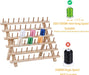 Simthread 60 Spools Wooden Thread Stand Organizer with Hanging Hooks - Simthread - High Quality Machine Embroidery Thread Supplier