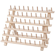 Simthread 60 Spools Wooden Thread Stand Organizer with Hanging Hooks - Simthread - High Quality Machine Embroidery Thread Supplier