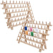Simthread 60 Spools Wooden Thread Stand Organizer with Hanging Hooks - Simthread - High Quality Machine Embroidery Thread Supplier
