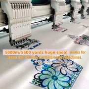 Simthread 63 Colors 5000M Huge Spool Embroidery Thread Set - Simthread - High Quality Machine Embroidery Thread Supplier