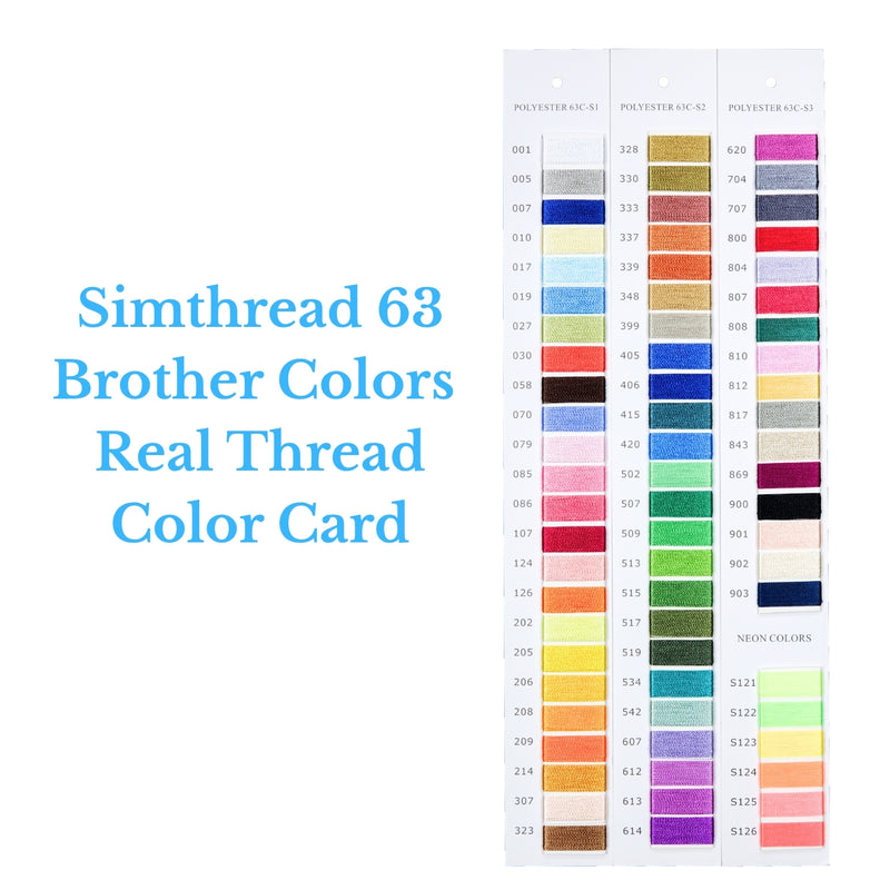 Simthread 63 Top-up Colors Embroidery Thread 5000M - Sold Separately - Simthread - High Quality Machine Embroidery Thread Supplier