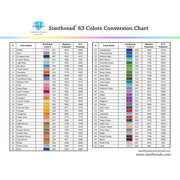 Simthread 63 Top-up Colors Embroidery Thread 5000M - Sold Separately - Simthread - High Quality Machine Embroidery Thread Supplier