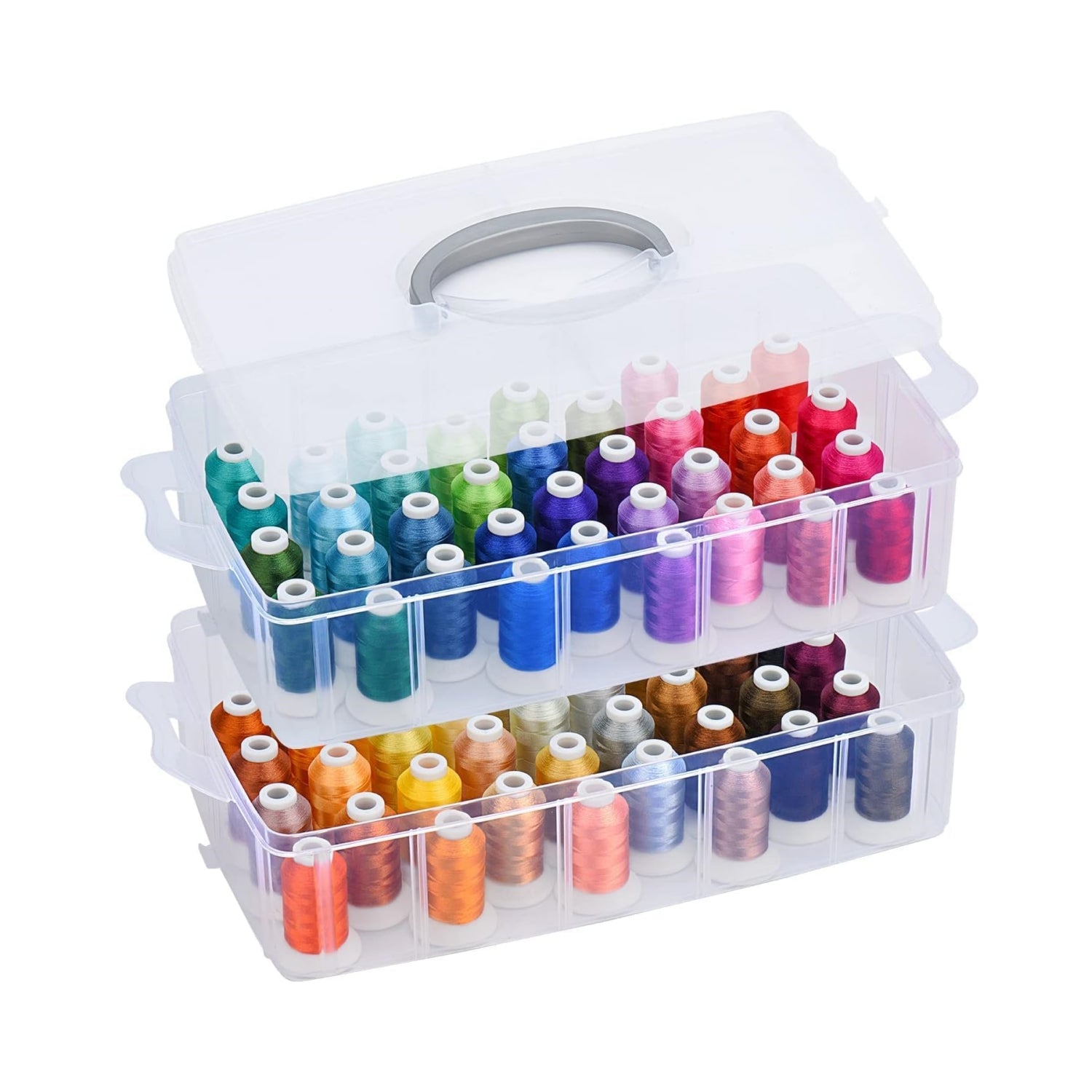 Simthread 80 Janome Color Embroidery Machine Thread Storage Box Kit 50 ...