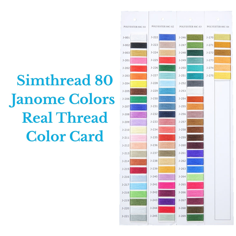 Simthread 80 Janome Colors Embroidery Thread Set 500M/1000M — Simthread ...