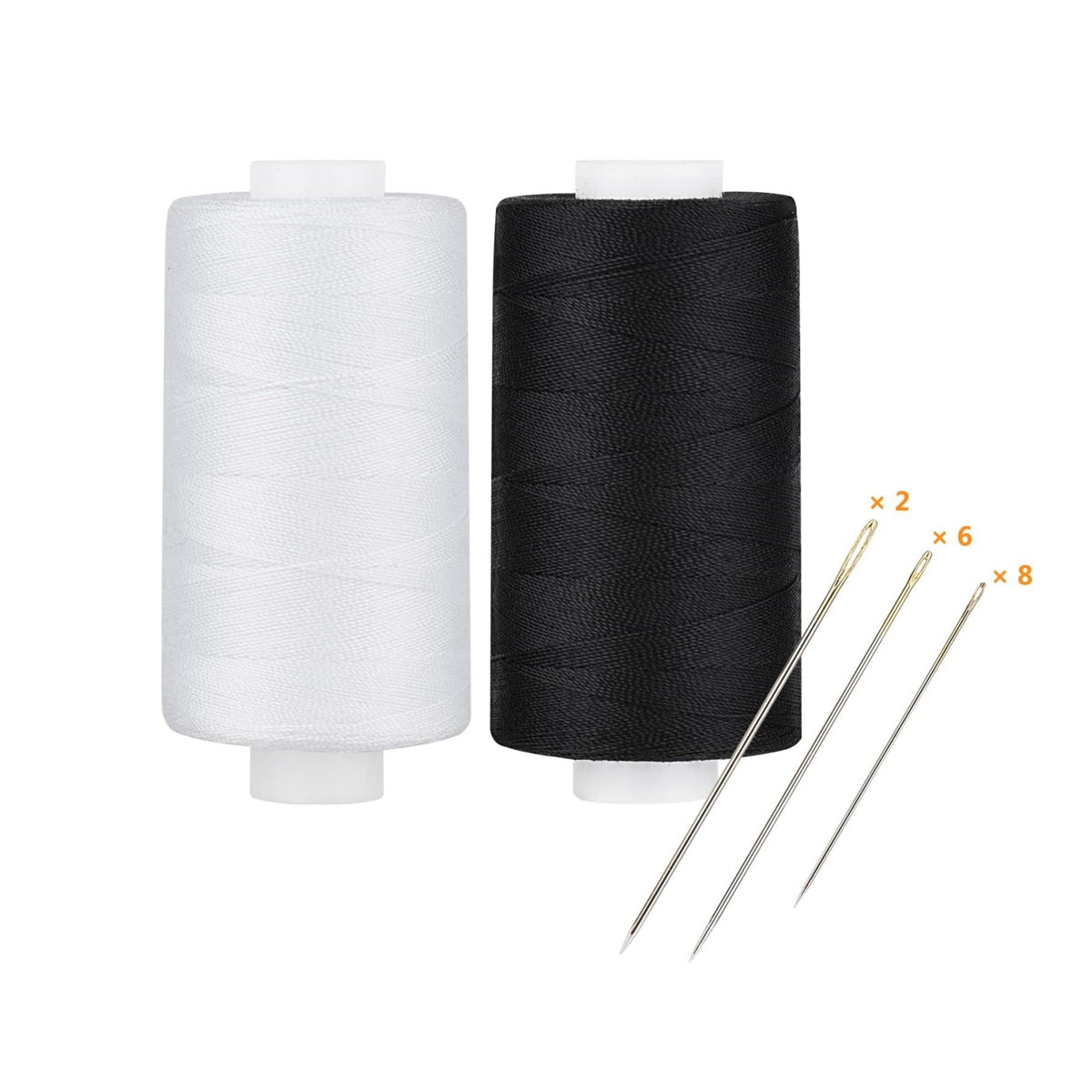Simthread Black & White 400 Yards 30wt Corespun All Purpose Sewing Thr ...