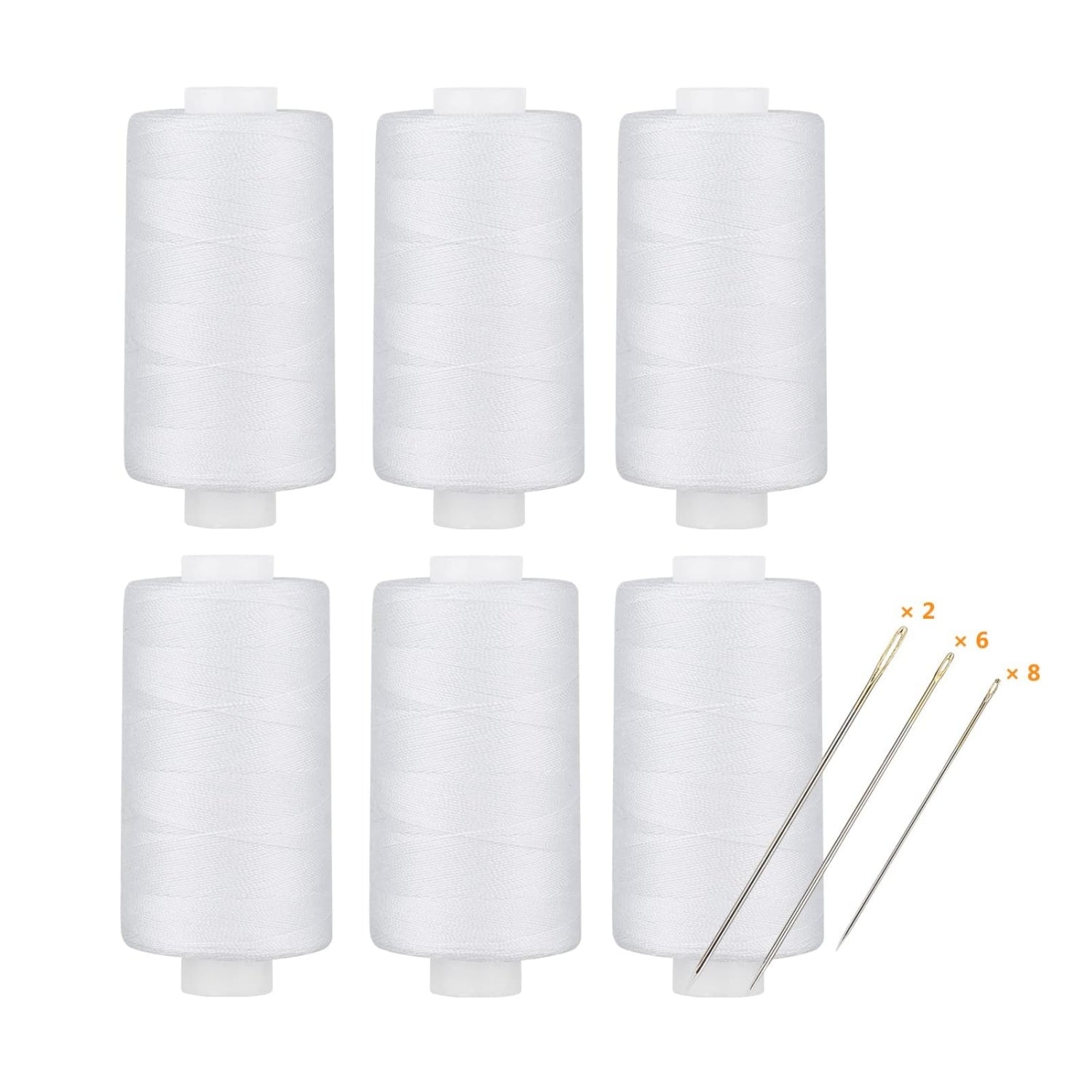 Simthread Black & White 400 Yards 30wt Corespun All Purpose Sewing Thr ...