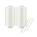 Simthread Black & White 400 Yards 30wt Corespun All Purpose Sewing Thread Set with Hand Needles - Simthread - High Quality Machine Embroidery Thread Supplier