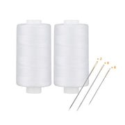 Simthread Black & White 400 Yards 30wt Corespun All Purpose Sewing Thread Set with Hand Needles - Simthread - High Quality Machine Embroidery Thread Supplier