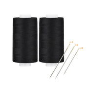 Simthread Black & White 400 Yards 30wt Corespun All Purpose Sewing Thread Set with Hand Needles - Simthread - High Quality Machine Embroidery Thread Supplier