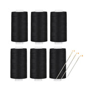 Simthread Black & White 400 Yards 30wt Corespun All Purpose Sewing Thread Set with Hand Needles - Simthread - High Quality Machine Embroidery Thread Supplier