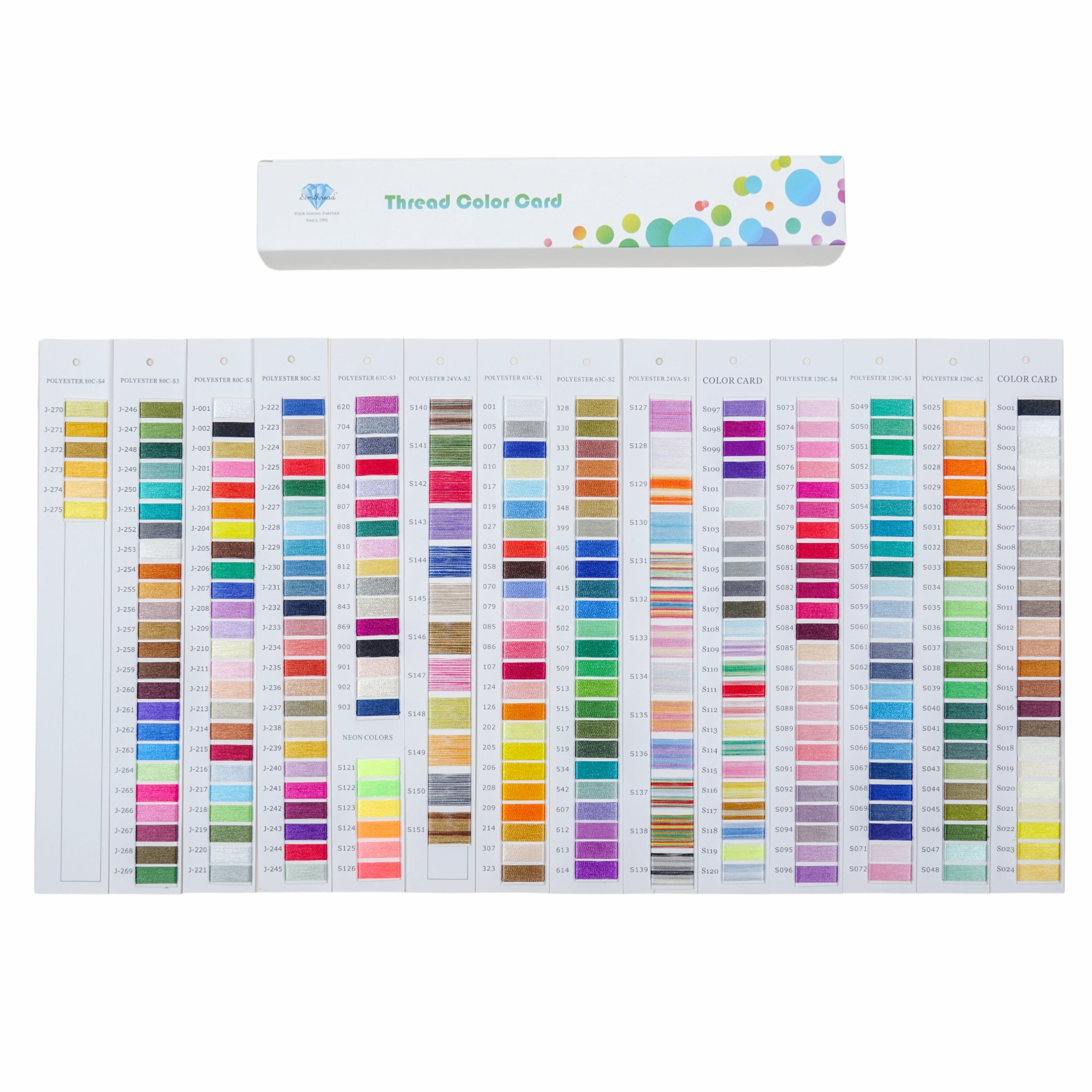 Simthread Embroidery Thread Real Thread Color Card ( 294 Colors ...