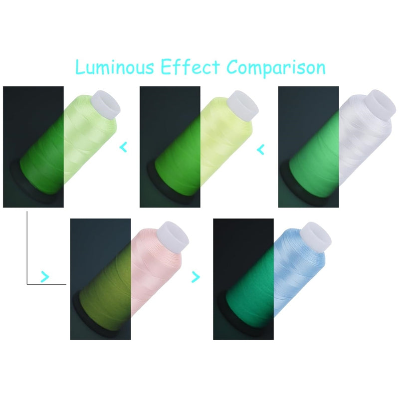 Luminious Threads Large Spool Polyester Glow in the Dark Thread Luminated Embroidery ...