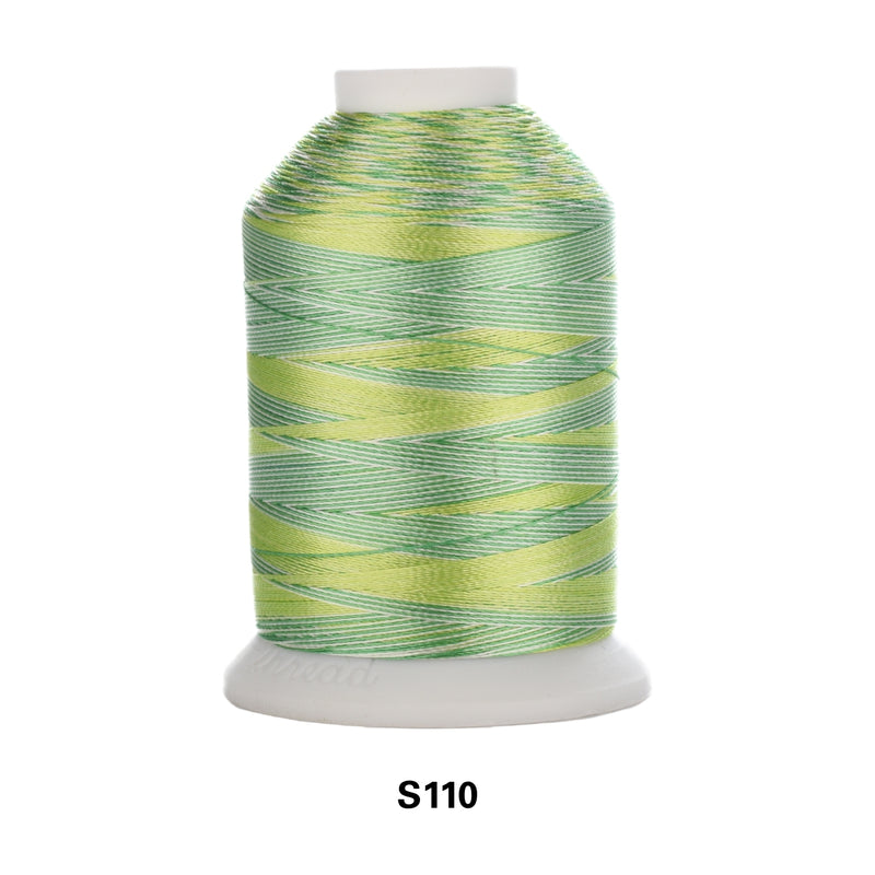 Simthread Vibrant Variegated Polyester Embroidery Thread Single Spool - 1000M - 38 Unique Colors - Simthread - High Quality Machine Embroidery Thread Supplier