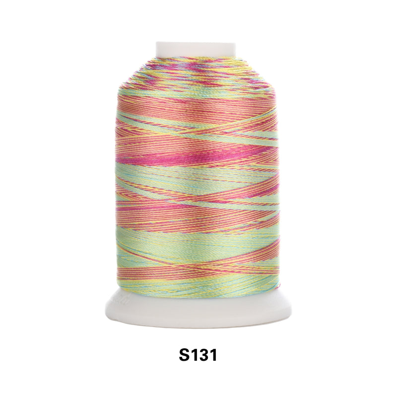 Simthread Vibrant Variegated Polyester Embroidery Thread Single Spool - 1000M - 38 Unique Colors - Simthread - High Quality Machine Embroidery Thread Supplier