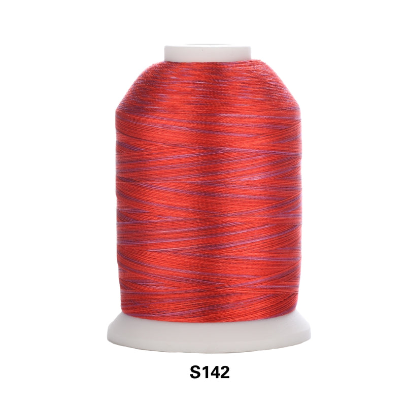 Simthread Vibrant Variegated Polyester Embroidery Thread Single Spool - 1000M - 38 Unique Colors - Simthread - High Quality Machine Embroidery Thread Supplier