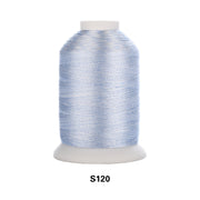 Simthread Vibrant Variegated Polyester Embroidery Thread Single Spool - 1000M - 38 Unique Colors - Simthread - High Quality Machine Embroidery Thread Supplier