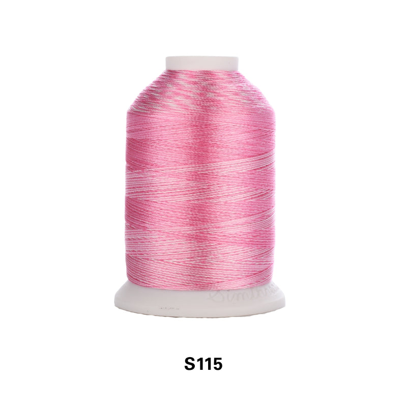 Simthread Vibrant Variegated Polyester Embroidery Thread Single Spool - 1000M - 38 Unique Colors - Simthread - High Quality Machine Embroidery Thread Supplier