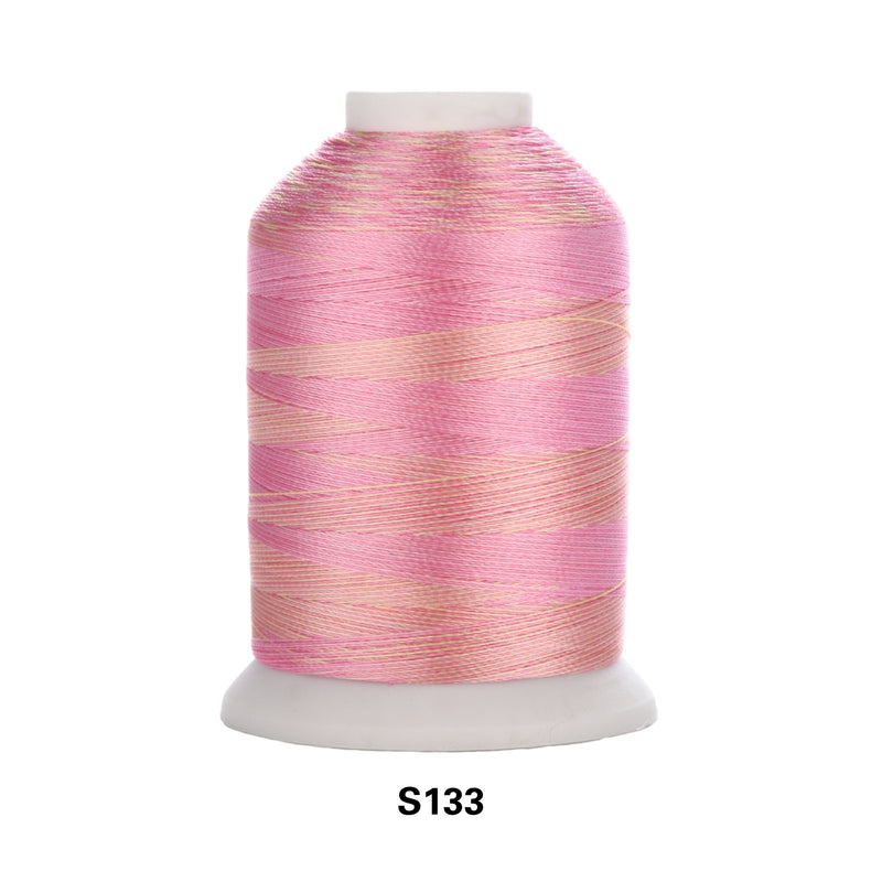Simthread Vibrant Variegated Polyester Embroidery Thread Single Spool - 1000M - 38 Unique Colors - Simthread - High Quality Machine Embroidery Thread Supplier