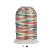 Simthread Vibrant Variegated Polyester Embroidery Thread Single Spool - 1000M - 38 Unique Colors - Simthread - High Quality Machine Embroidery Thread Supplier