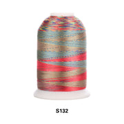 Simthread Vibrant Variegated Polyester Embroidery Thread Single Spool - 1000M - 38 Unique Colors - Simthread - High Quality Machine Embroidery Thread Supplier