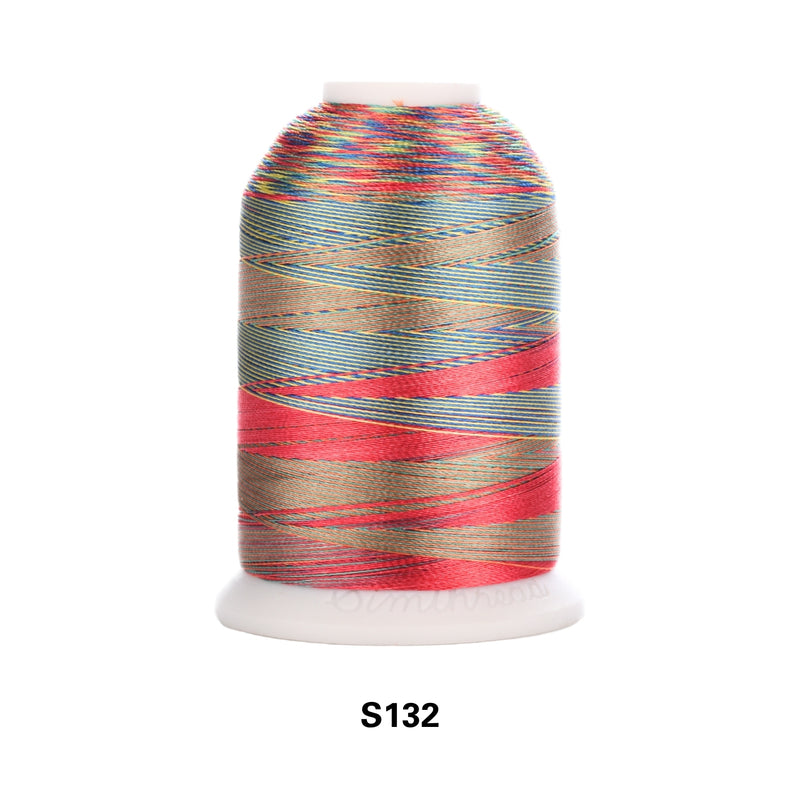Simthread Vibrant Variegated Polyester Embroidery Thread Single Spool - 1000M - 38 Unique Colors - Simthread - High Quality Machine Embroidery Thread Supplier