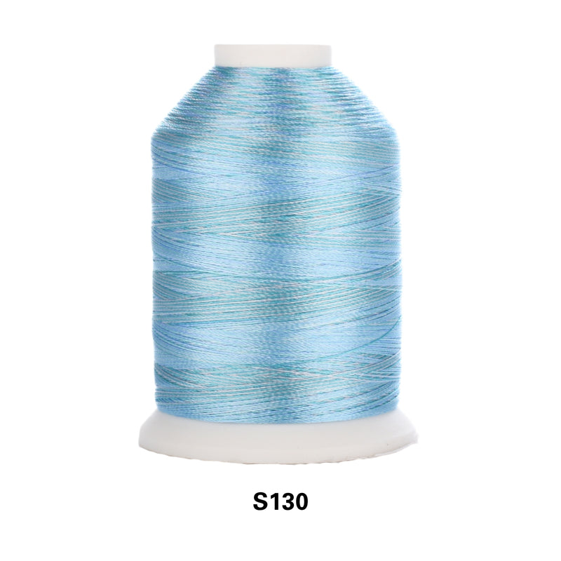 Simthread Vibrant Variegated Polyester Embroidery Thread Single Spool - 1000M - 38 Unique Colors - Simthread - High Quality Machine Embroidery Thread Supplier