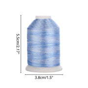 Simthread Vibrant Variegated Polyester Embroidery Thread Single Spool - 1000M - 38 Unique Colors - Simthread - High Quality Machine Embroidery Thread Supplier