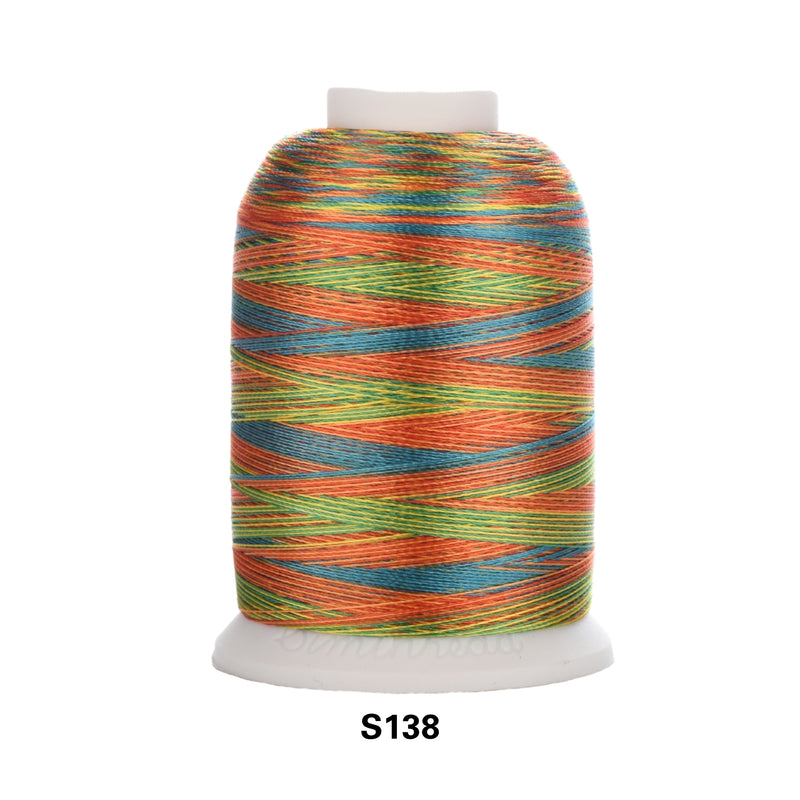 Simthread Vibrant Variegated Polyester Embroidery Thread Single Spool - 1000M - 38 Unique Colors - Simthread - High Quality Machine Embroidery Thread Supplier