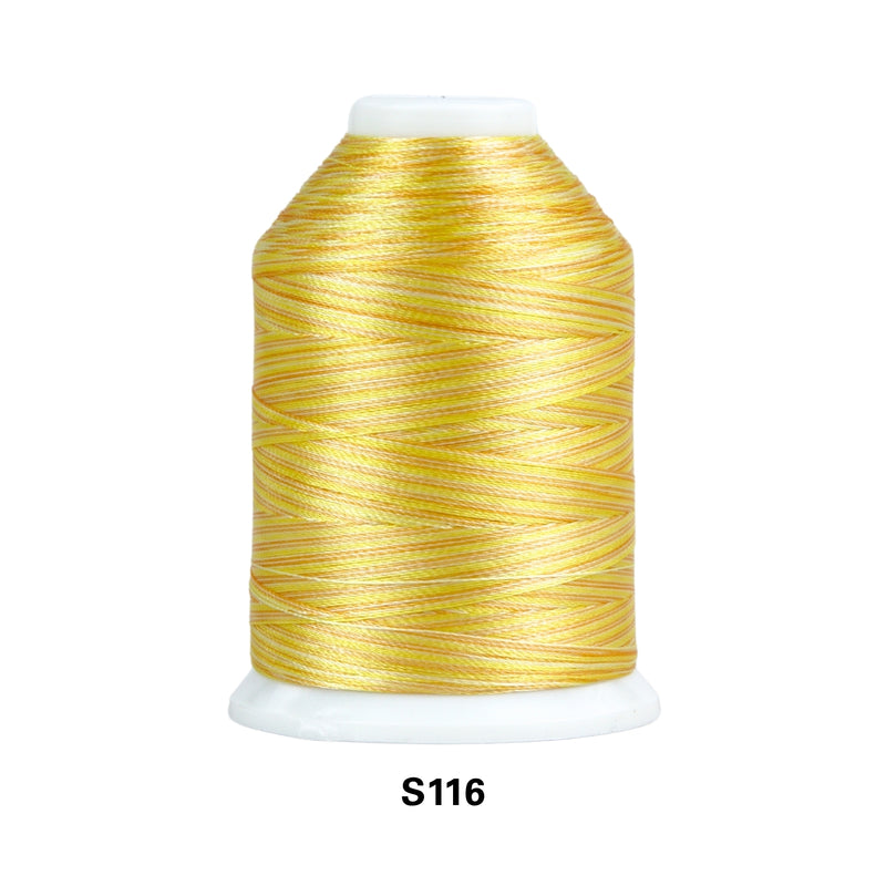 Simthread Vibrant Variegated Polyester Embroidery Thread Single Spool - 1000M - 38 Unique Colors - Simthread - High Quality Machine Embroidery Thread Supplier
