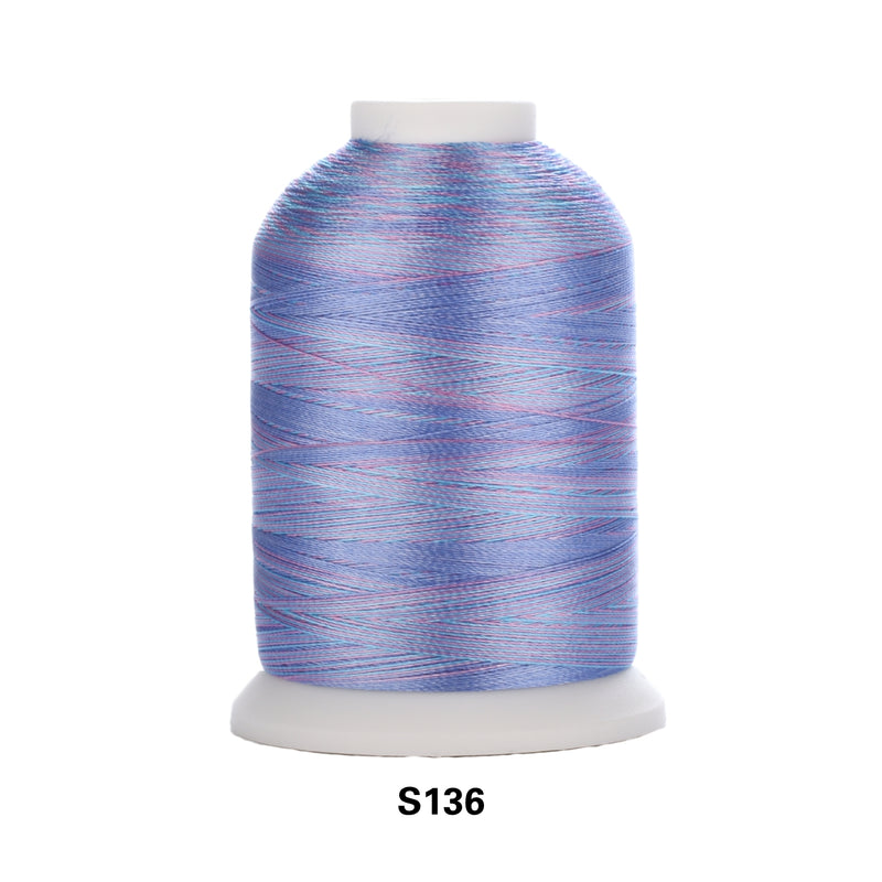 Simthread Vibrant Variegated Polyester Embroidery Thread Single Spool - 1000M - 38 Unique Colors - Simthread - High Quality Machine Embroidery Thread Supplier