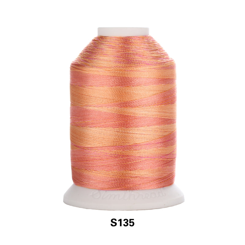 Simthread Vibrant Variegated Polyester Embroidery Thread Single Spool - 1000M - 38 Unique Colors - Simthread - High Quality Machine Embroidery Thread Supplier