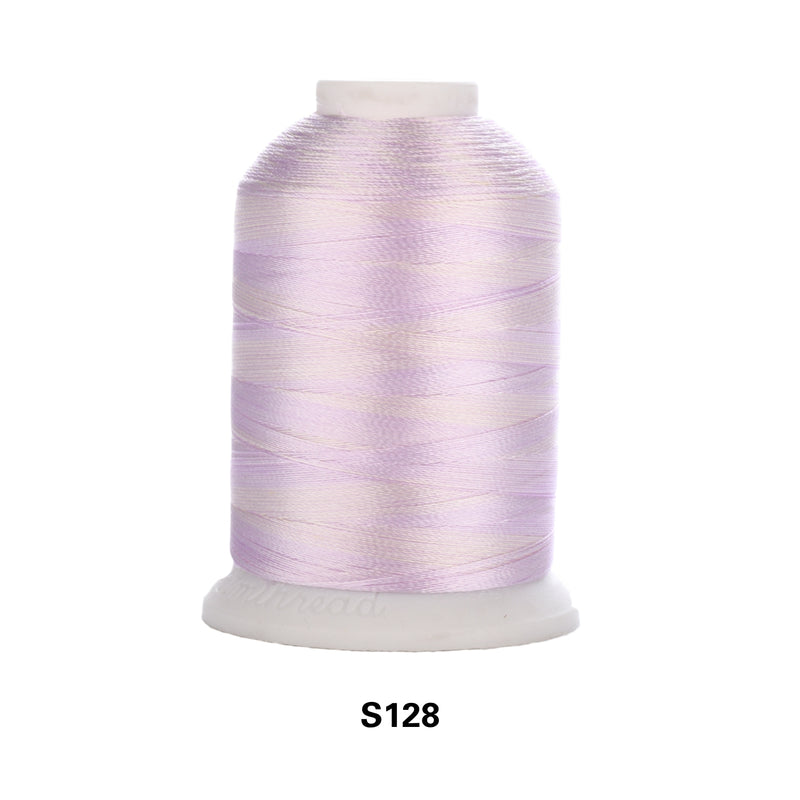 Simthread Vibrant Variegated Polyester Embroidery Thread Single Spool - 1000M - 38 Unique Colors - Simthread - High Quality Machine Embroidery Thread Supplier