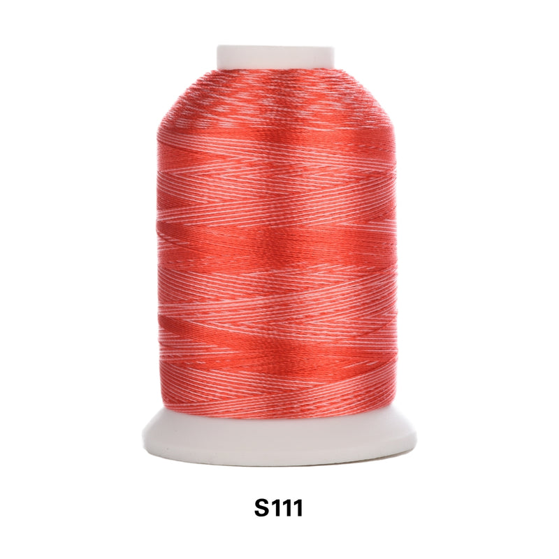 Simthread Vibrant Variegated Polyester Embroidery Thread Single Spool - 1000M - 38 Unique Colors - Simthread - High Quality Machine Embroidery Thread Supplier