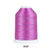Simthread Vibrant Variegated Polyester Embroidery Thread Single Spool - 1000M - 38 Unique Colors - Simthread - High Quality Machine Embroidery Thread Supplier