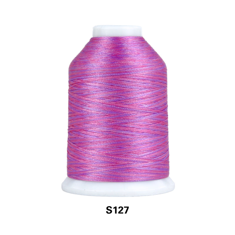 Simthread Vibrant Variegated Polyester Embroidery Thread Single Spool - 1000M - 38 Unique Colors - Simthread - High Quality Machine Embroidery Thread Supplier