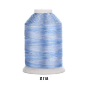 Simthread Vibrant Variegated Polyester Embroidery Thread Single Spool - 1000M - 38 Unique Colors - Simthread - High Quality Machine Embroidery Thread Supplier