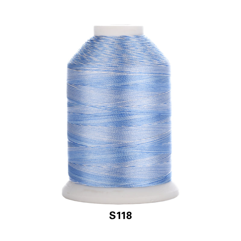 Simthread Vibrant Variegated Polyester Embroidery Thread Single Spool - 1000M - 38 Unique Colors - Simthread - High Quality Machine Embroidery Thread Supplier