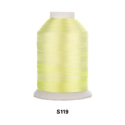 Simthread Vibrant Variegated Polyester Embroidery Thread Single Spool - 1000M - 38 Unique Colors - Simthread - High Quality Machine Embroidery Thread Supplier