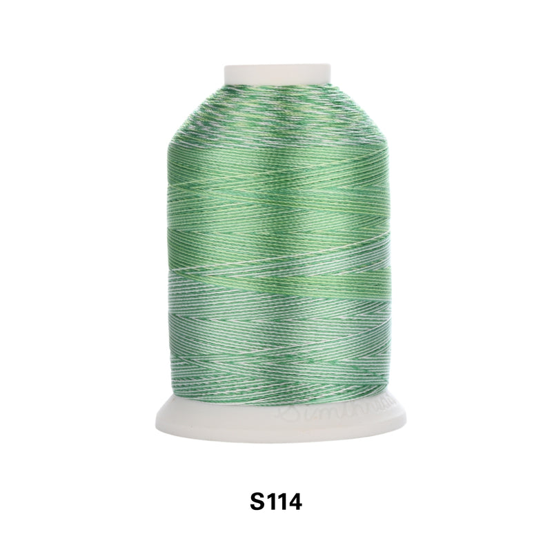 Simthread Vibrant Variegated Polyester Embroidery Thread Single Spool - 1000M - 38 Unique Colors - Simthread - High Quality Machine Embroidery Thread Supplier