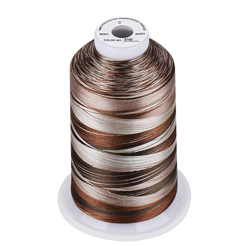 Simthread Vibrant Variegated Polyester Embroidery Thread Single Spool - 5000M - 38 Unique Colors - Simthread - High Quality Machine Embroidery Thread Supplier