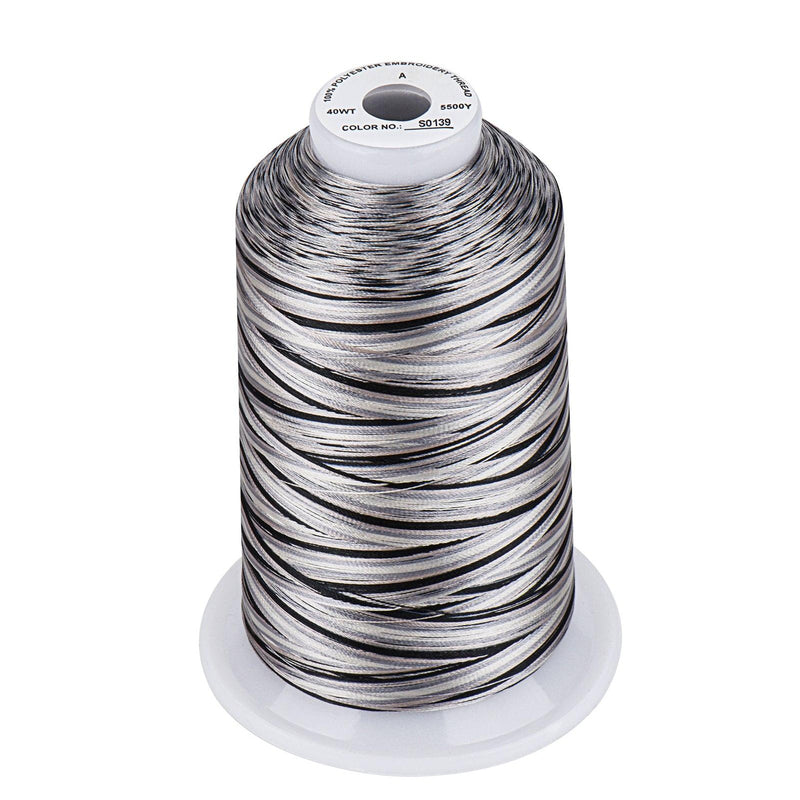 Simthread Vibrant Variegated Polyester Embroidery Thread Single Spool - 5000M - 38 Unique Colors - Simthread - High Quality Machine Embroidery Thread Supplier