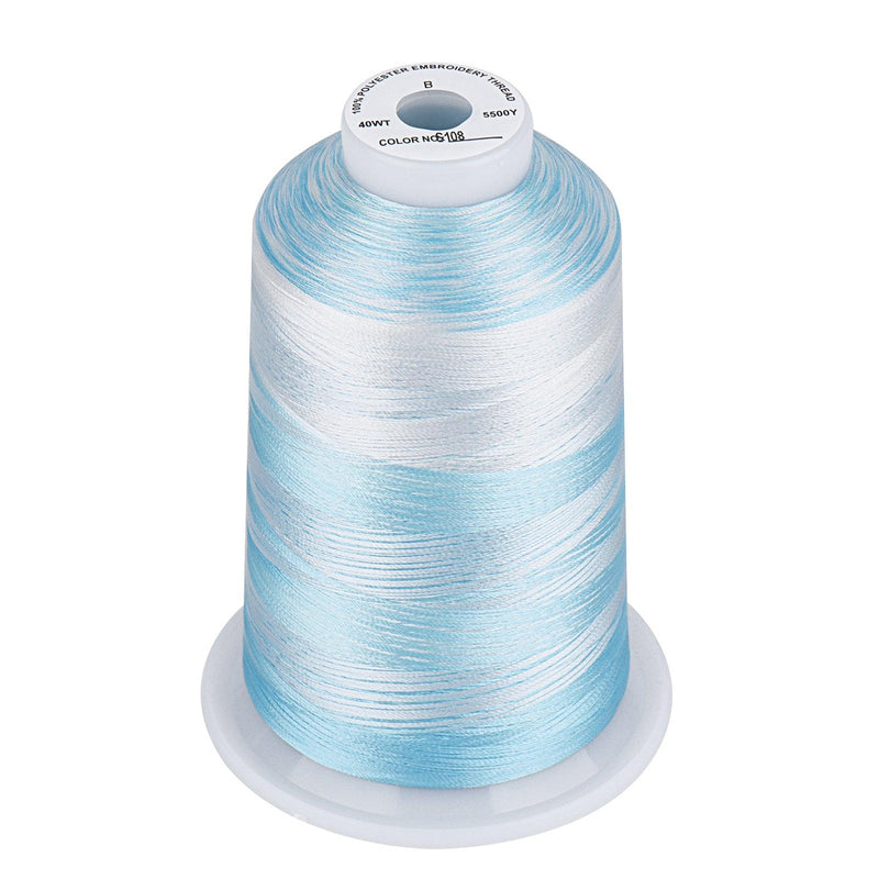 Simthread Vibrant Variegated Polyester Embroidery Thread Single Spool - 5000M - 38 Unique Colors - Simthread - High Quality Machine Embroidery Thread Supplier