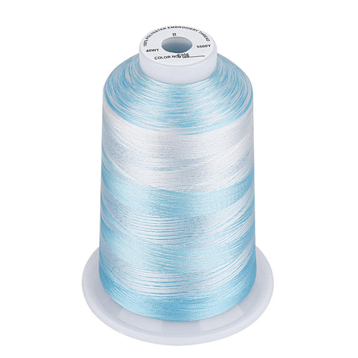 Simthread Vibrant Variegated Polyester Embroidery Thread Single Spool - 5000M - 38 Unique Colors - Simthread - High Quality Machine Embroidery Thread Supplier